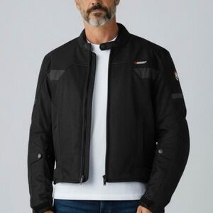 Joe rocket motorcycle jacket men’s size medium black breathable mesh riding bike